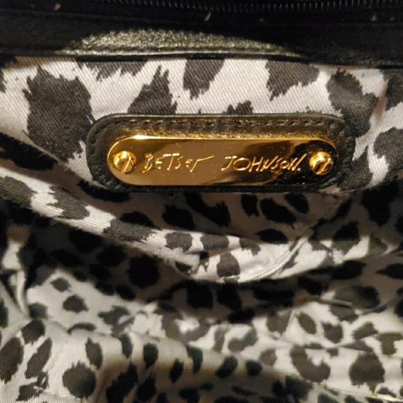 Betsey Johnson Black Leather satchel - Picture 2 of 5